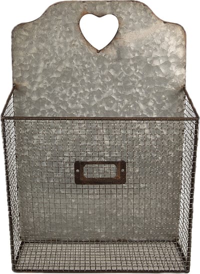 Clayre & Eef Tijdschriftenhouder 25x10x38 cm Grijs Metaal