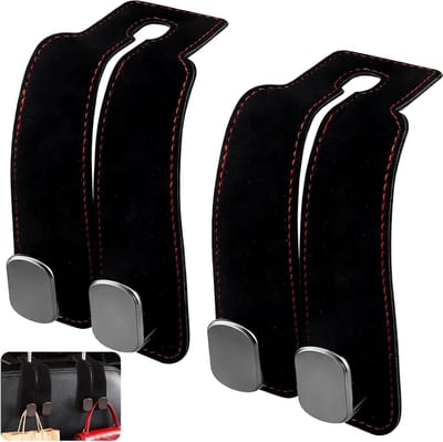 Autohaken Achterbank - Stoel Organizer Haken - Auto Opbergen - 360 Graden Draaibaar - 2 stuks - Zwart