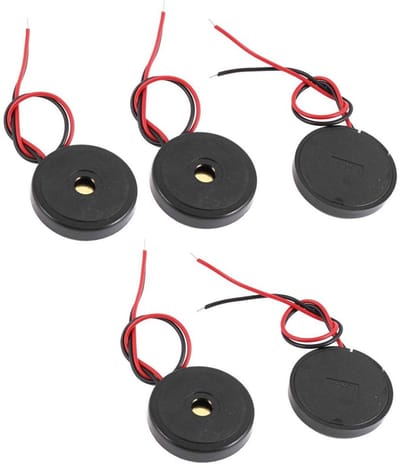 Elektronische Zoemer - Alarm Geluid - Melding Geven - Passief Type - 5 Stuks - Zwart