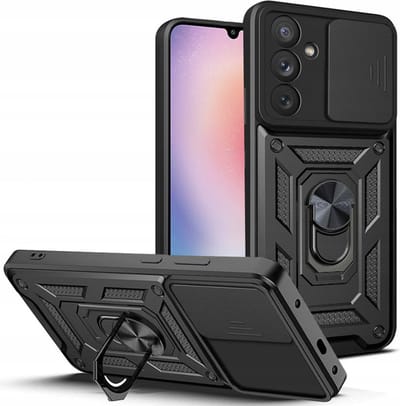 Hoesje geschikt voor Samsung Galaxy A24 4G - Techsuit Camshield Back Cover - Zwart