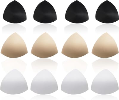 6 Paar Verwijderbare Bh Pads, Triangulaire Vorm, Comfortabele Sport Cups en Push Up Inserts voor Bikini en Lingerie