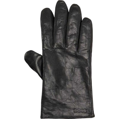 Boss Heren Gioli Leren Handschoenen (Zwart)