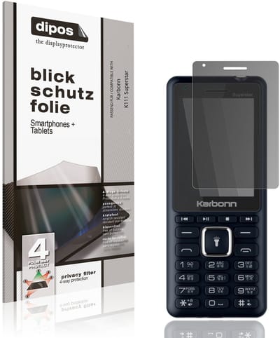 dipos – Matte Privacy Screenprotector geschikt voor Karbonn K111 Superstar | Anti-Spy Beschermfolie