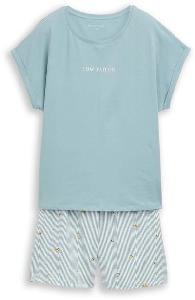 Tom Tailor - Pyjamaset met motief - Maat 36 - blue-medium-vertical stripe