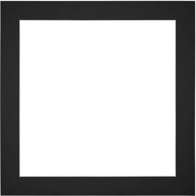 Passe-Partout Fotomaat 13x13 cm - Lijstmaat 20x20 cm - Zwart - Museumkarton - Fotolijst niet inbegrepen