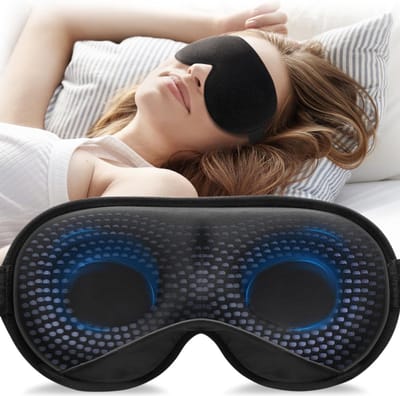 3D Oogmasker Slaapmasker - Slaap Masker - Oog Masker - Mannen & Vrouwen - Traagschuim & Verduisterend - Voor Reizen, Korte Rust en Nachtelijke Slaap - Zwart