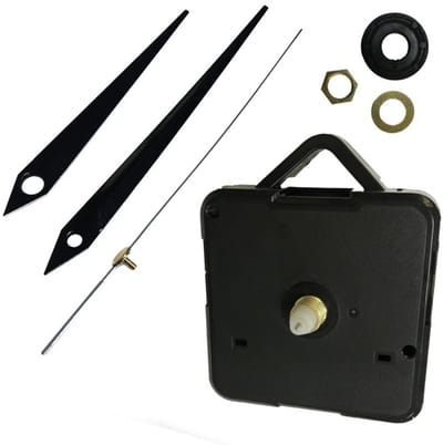 GELLDG Reparatieset voor kwartsklok - Stil wandklokwerk - Zelf te repareren - Inclusief lange schacht, meerdere wijzers - Geschikt voor thuis- en kantoorgebruik