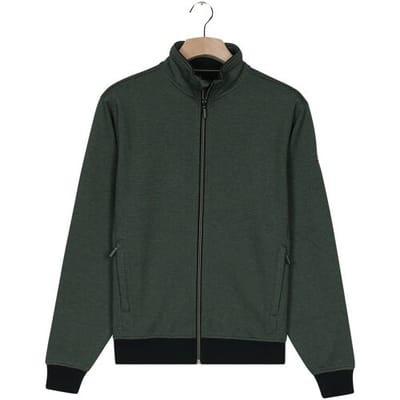 Baileys Vest Sweat Zip Two-Tone Jacquard Doubleface Interlock Dark Forest / male