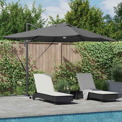 vidaXL - Parasol - Antraciet - 351 - x - 250 - x - 253 - cm - Polyester - en - Aluminium
