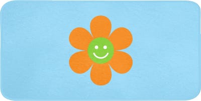 WC mat 120x60 cm - Antislip - Bloem - Smiley - Kleurrijk - Toiletmat - Vloermat - Douchemat - Toilet tapijt - Toiletmatten