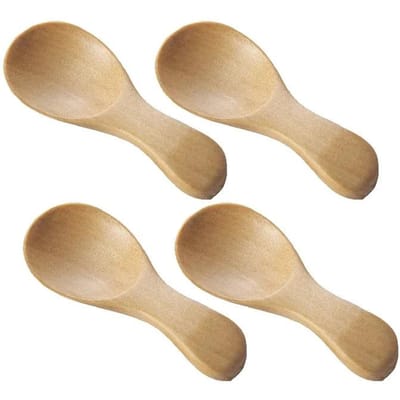 4/8 stuks Mini Houten Lepel Keuken Specerijen Schep Suiker Thee Koffie Zout Schep Korte Handvat Mini Lepel Keukengadgets beige