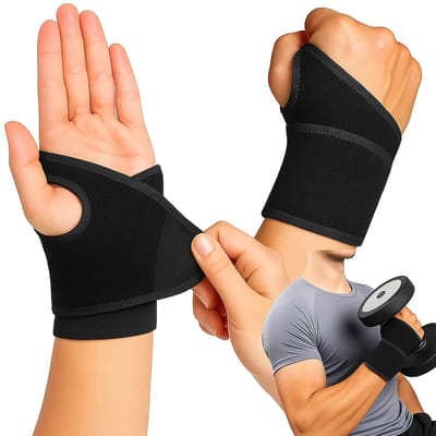 Polsband Sport – Verstelbare Pols Support – Comfort & Stabiliteit – Links/Rechts Draagbaar – Fitness, Training & Dagelijks Gebruik – Zwart