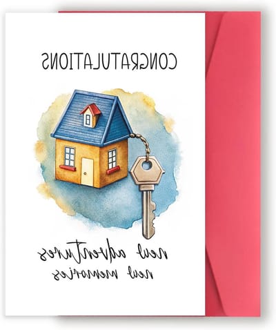 Nieuwe Huis Kaart - Housewarming Gefeliciteerd - Nieuw Huis Vieren - Gedrukt op 300gsm Karton - 20.5cm x 13.5cm