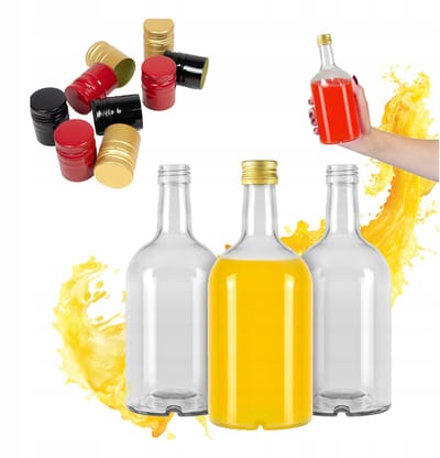 Bimberek BLANKA - Glazen Fles - 500ml - Elegante - Met Deksel