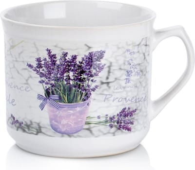 Mok Keramiek Lavendel 650 ml - Koffiemok - Theebeker - Koffie - Beker