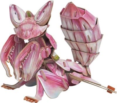 MakeBug, 3D Modelbouwpakket, Deep Jungle, Orchidee Bidsprinkhaan/ Orchid Mantis, MB-D-0052, 11X12X11cm