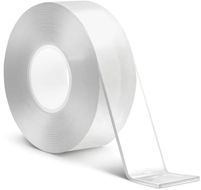 Dubbellaagse Lijmtape, Duurzaam en Verwijderbaar, Ideaal voor Foto's en Decoraties aan de Muur, Extra Groot en 5m Lang voor Thuis en Kantoor