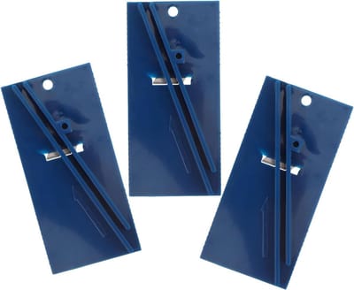 Gereedschap Scherp Maken - Rakel Schraper - Folie Aanbrengen - Herstelt Randen - 3 Delige Set - Blauw