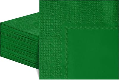 NatNarr 60 stuks groene servetten, 2 lagen papieren servetten 12,7 cm - ShopVlot