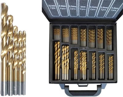 Hofftech 101-delige borenset - titanium coating - geschikt voor metaal, kunststof en hout - inclusief opbergcassette