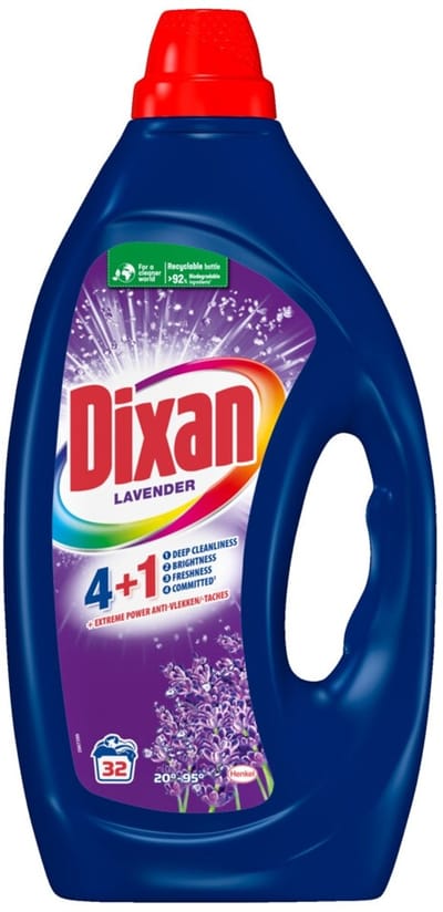 Dixan - Vloeibaar wasmiddel - Fresh Lavender - 32 wasbeurten - 1 stuk