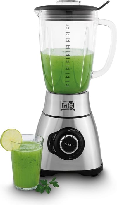 FRITEL Blender BL 3890 - High Speed Mixer / Smoothiemaker- 1,8L - 1800W - 9 Snelheden - Ice crush functie - Glas - Auto shut off