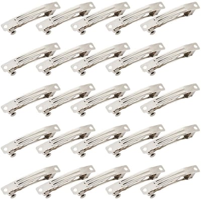 60 Stuks Franse Haarspeldjes 5,1 cm - Zilver Metalen Haarclips voor DIY