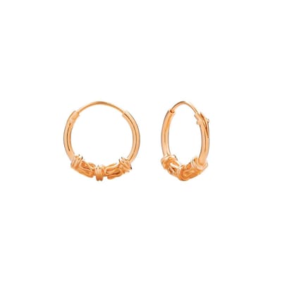 Bali hoops - rose gold plated oorringen - nikkelvrij - luxe verpakking