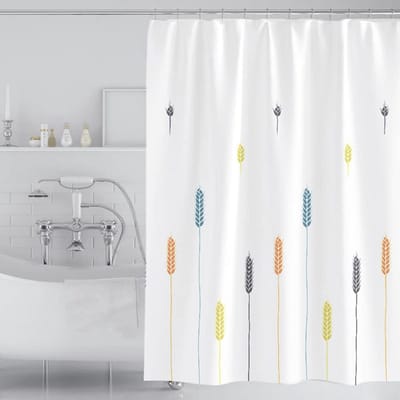 Waterdicht douchegordijn met tarwepatroon – Schimmelwerend, Wasbaar, Sneldrogend, 300 x 200 cm