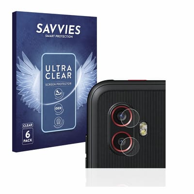 Savvies - Screenprotector voor Samsung Galaxy XCover 6 Pro Enterprise Edition (ALLEEN Camera Lens) - Folie Beschermfolie transparant 6 Stuks