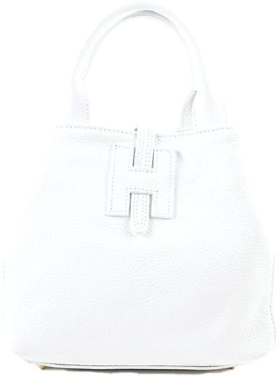 Echt lederen handtas Kyra - Made in Italy - Wit