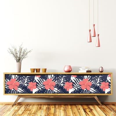 Sirawit sticker met tropisch design voor meubels, 40 x 60 cm