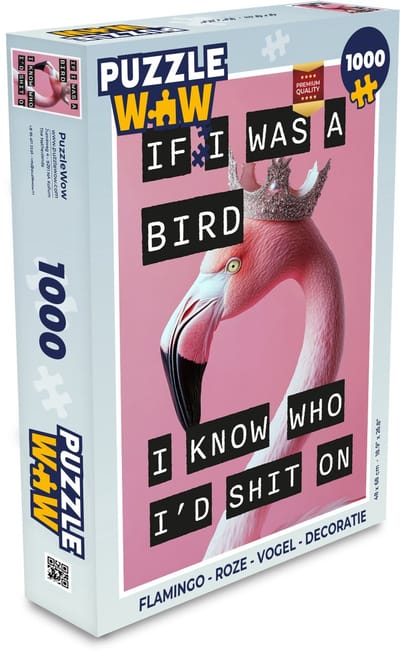 Puzzel Flamingo - Roze - Vogel - Decoratie - Legpuzzel - Puzzel 1000 stukjes volwassenen