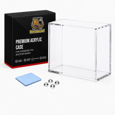 Premium Acryl Case Geschikt Voor Booster Box - Afgeronde Hoeken - 6x Sterke N52 magneten - 99,6% UV-Bestendig - PVC Vrij - Keeslaurel Acrylbox