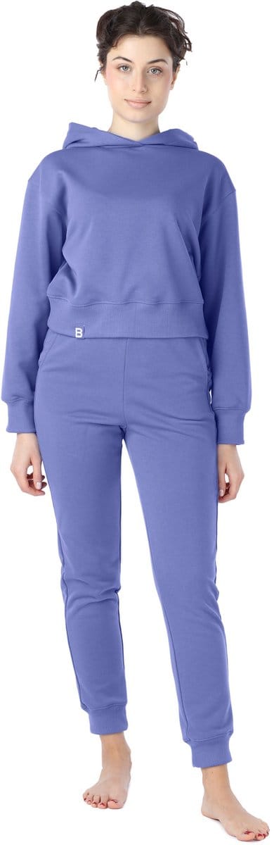 Bellivalini – Sportpak - Dames Huispak – Joggingpak – Trainingspak – Katoen – Tweedelig - Lange Mouwen – Paarsblauw – S – BLV-BLV50-222-SET