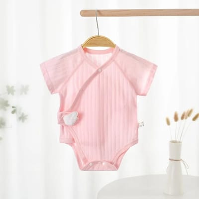 AYNIGIELL Vêtements pour bébé Garçon/Fille Body pour bébé Vêtements d'été Combinaison de couleur unie Combinaison douce en coton pour nouveau-nés Vêtements 6M(66) white
