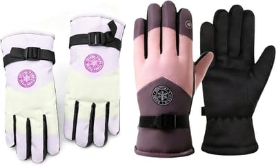 Thermische Winterhandschoenen voor Skiën en Snowboarden, Touchscreen, Winddicht, Antislip voor Buitenactiviteiten zoals Fietsen en Wandelen