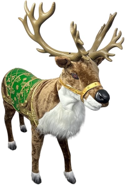 Animatronic Kerst Rendier – 120 cm – Beweegt Hoofd Realistisch – 4 Kerstliedjes – Bewegingssensor of Continu – Levensechte Kerstdecoratie voor Binnen