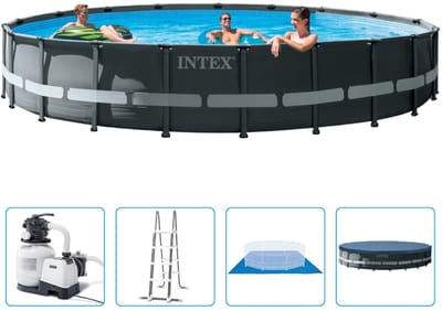 Intex - Ultra XTR Frame - Opzetzwembad - Ø 610 x 122 cm - Inclusief Zandfilterpomp & Accessoires