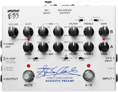 EBS Stanley Clarke Signature Acoustic Preamp voorversterker voor contrabas / akoestische basgitaar