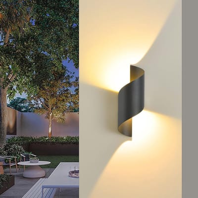 Moderne Waterdichte Led-wandlamp voor Binnen en Buiten, 10W, Warmwit, Up-Down Wandverlichting, Aluminium