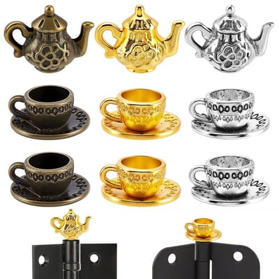 Dailygoods- Scharnierkop Decoratief - 3 Stuks - Vintage Kleuren