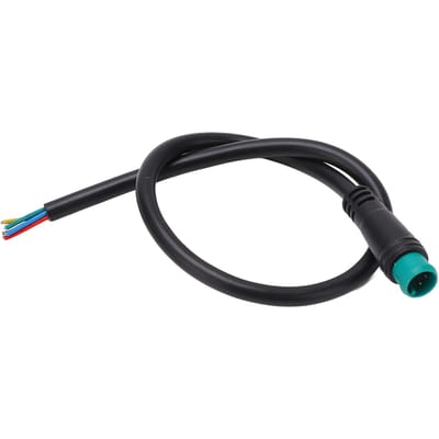 Câble d'extension mâle à 5 broches pour vélo électrique, 0,8 pied, étanche IP65, pour instrument portable black