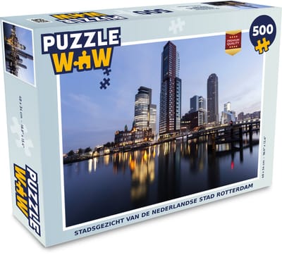 Puzzel Rotterdam - Wolkenkrabber - Water - Legpuzzel - Puzzel 500 stukjes