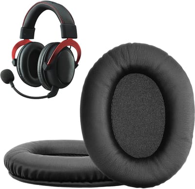kwmobile 2x oorkussens geschikt voor Kingston HyperX Cloud II 2 / Cloud III 3 / III S / 3S - Earpads voor koptelefoon in zwart