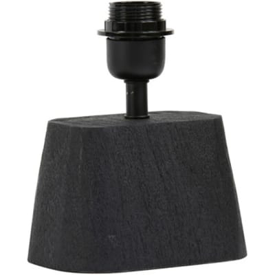 Light & Living Tafellamp Kardan Mangohout, 21cm hoog - Zwart (excl. kap)