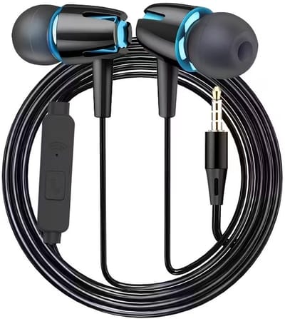 Hoogwaardige bedrade headset, semi-in-ear ontwerp, geschikt voor telefoons, computers en games, karaoke, bedraad met microfoon in-ear design, HD gesprekken, 3.5mm jack, ideaal voor sporten, hardlopen, touwtjespringen, cadeau