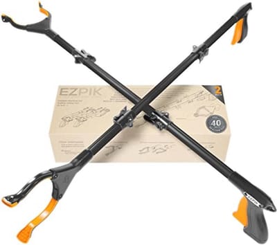 Grijptang Uittrekbare Handgreep voor Ouderen en Gehandicapten, 100 cm, Verzamelen van Afval en Fruit, 2 Stuks