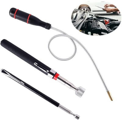 Telescopische Magneetstaaf Set van 3 - Flexibele Magnetische Lifter en Grijper - Extra Sterk tot 3 lb - Ideaal voor Moeilijk Bereikbare Plaatsen