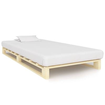 vidaXL - Bedframe - pallet - massief - grenenhout - 100x200 - cm